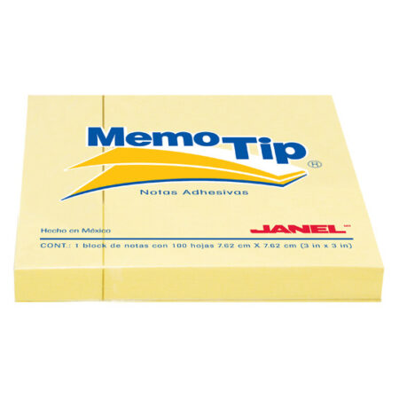 Notas Adhesivas Janel Memo Tip 3X3 Amarillas 100 Hojas Paquete C/6 6560303704 -