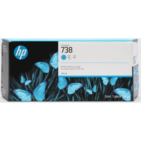 Cartucho De Tinta Hp738 Color Cian/300Ml/676M6A