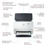 HP Scanjet Enterprise Flow 5000 S5 Escáner Alimentado Con Hojas 600 X 600 Dpi A4 Blanco