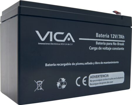Batería De Reemplazo Vica 12V/7A – Tipo De Acumulador: Plomo/Paquete Sellado Libre De Mantenimiento – Tiempo De Vida Útil 5 Años Aprox.