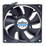 VENTILADOR DE 80MM MANHATTAN 700955, 3 PINES
