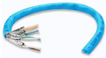 Bobina De Cable De Red Utp, Solida, 704670, Aluminio Con Recubrimiento De Cobre (Cca), 305M, Cat 6, Color Azul, 4 Pares, 23Awg