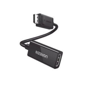 CABLE ADAPTADOR DISPLAYPORT MACHO-HDMI HEMBRA UGREEN 70694 25CM, NEGRO