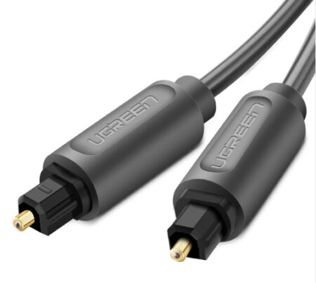 Cable De Audio Optico Toslink Macho Ugreen 70893 3 Metros, Negro