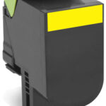 Toner Lexmark 70C8Hy0 Color Amarillo, Alto Rendimiento