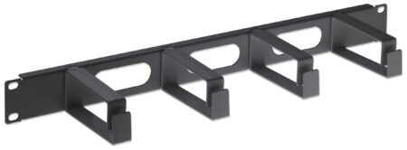 Panel Administrador De Cable 19″ Intellinet 1U/4 Arillos Plasticos Largos/Color Negro/711074