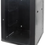 Gabinete 19" Intellinet 711845 Mural Abatible/9U/Ensamblado/30 Kg/Color Negro