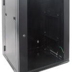 Gabinete 19" Intellinet 711845 Mural Abatible/9U/Ensamblado/30 Kg/Color Negro