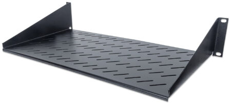 Charola P/Rack 19″ Intellinet 712507 2U Montaje Frontal De 2 Puntos/25Cm/Ventilada/25Kg/Color Negro