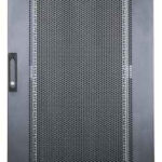 Gabinete 19" Intellinet 713276 Puertas De Acero Perforadas/42U/800X1000/Flatpack(N/Ensamblado)/1,500 Kg/Color Negro