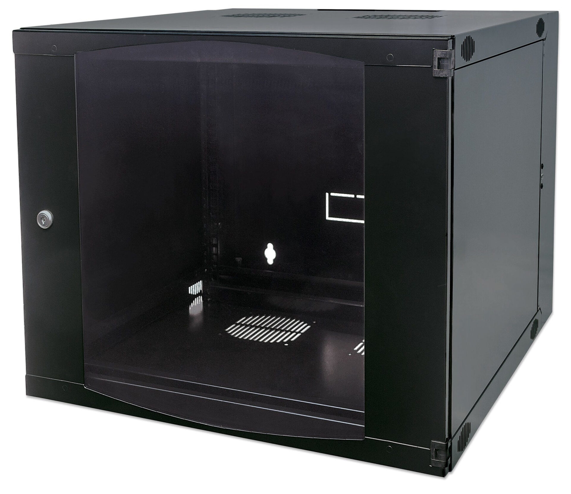 Gabinete Mural Abatible 19" Intellinet 713863 12u/flatpack/600 Mm/30 Kg/color Negro
