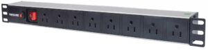 713993 Barra Multicontacto Con 8 Salidas Para Montaje En Rack De 19", Tipo Eu, Protección Contra Sobrecargas,cable De Alimentación 3m