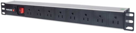 713993 Barra Multicontacto Con 8 Salidas Para Montaje En Rack De 19″, Tipo Eu, Protección Contra Sobrecargas,Cable De Alimentación 3M