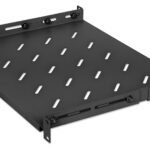 CHAROLA P/RACK 19" INTELLINET 714082, 1U FIJA/35-55CM/VENTILADA/20 KG/COLOR NEGRO