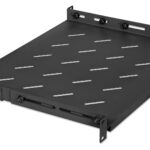 Charola P/Rack 19" Intellinet 714082, 1U Fija/35-55Cm/Ventilada/20 Kg/Color Negro