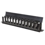 Organizador Horizontal De Cable 19" Intellinet 1U/Con Cubierta/Color Negro/714679