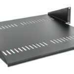 Charola P/Rack 19" Intellinet 714877 2U/Fija/Abierta/2 Columnas/45Cm/Ventilada/Soporta 25Kg/Color Negro