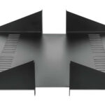 Charola P/Rack 19" Intellinet 714877 2U/Fija/Abierta/2 Columnas/45Cm/Ventilada/Soporta 25Kg/Color Negro