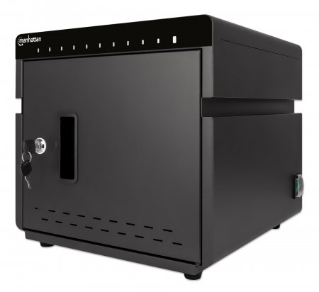 Estacion De Carga 10 Puertos USB-C Manhattan 715942 180 W/Color Negro