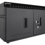 Gabinete Profesional De Carga Manhattan 715959/20 Puertos USB-C/Bahias Para Telefonos Y Tabletas De Hasta 10.9"/360W/Color Negro