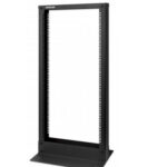 Rack De Piso, 2 Postes, 19, 22U, Carga Estática Máxima De 200 Kg (440 Lbs.), Negro, Acero, Intellinet 715966