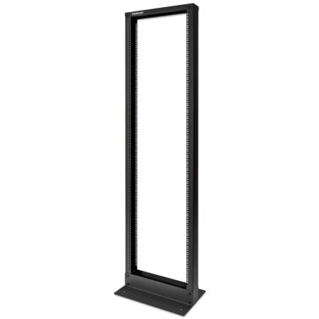 Rack De Piso, 2 Postes, 19, 42U, Carga Estática Máxima De 200 Kg (440 Lbs.), Negro, Acero, Intellinet 715980