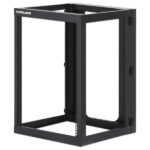 RACK ABIERTO DE 19" INTELLINET 716161 15U/PARA MONTAJE EN PARED/4 POSTES/40 KG/ENSAMBLADO/COLOR NEGRO