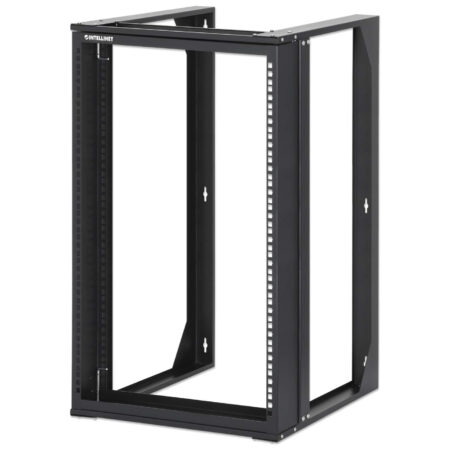 Rack Abierto Para Pared 19″ Intellinet 15U/Hasta 30Kg/Color Negro/716208
