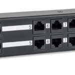 Patch Panel 12 Puertos Passive PoE Intellinet 720342/Cat5E/1U/Montaje En Rack De 19"/Color Negro