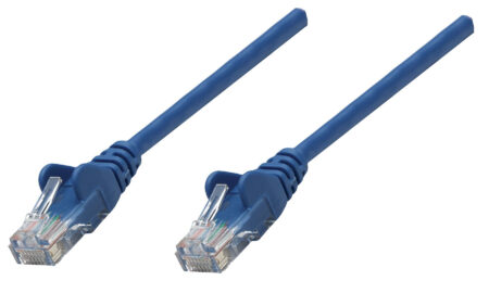 Cable De Red S/Ftp – Cat6A, 4.2M (14Ft), 100 Cobre, Hasta 10Gb, Contactos 50Micras De Oro, Blindado, Cable Patch Azul Intellinet 741507