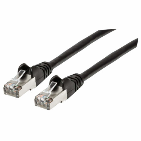 Cable De Red S/Ftp – Cat6A, 2M (7Ft), 100 Cobre, Hasta 10Gb, Contactos 50Micras De Oro, Blindado, Cable Patch Negro Intellinet 741538