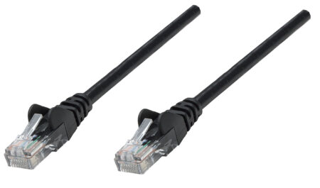 Cable De Red S/Ftp – Cat6A, 7.5M (25Ft), 100 Cobre, Hasta 10Gb, Contactos 50Micras De Oro, Blindado, Cable Patch Negro Intellinet 741569