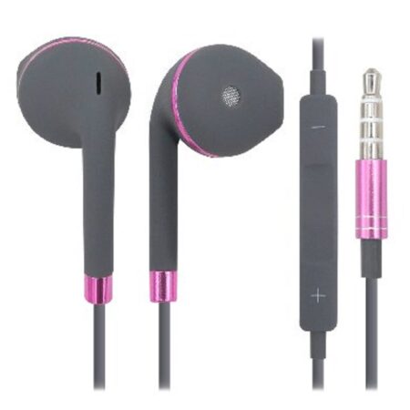 Audífono Aislador De Ruido Para Iphone Brobotix 764649 – Gris/Rosa, Alámbrico, 3.5 Mm, 115 Cm