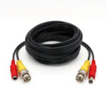 Cable Coaxial Siames Para Cctv - Catv, De 15 Mts, Incluye Conectores De Video Y Energía Pre-Ensamblados, Negro, Brobotix 764731