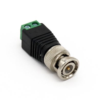 Adaptador Cctv Brobotix 764786 – Negro C/ Verde, Bnc Macho, Coaxial, Macho