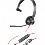 HP Poly Blackwire 3315 - Alambricos, USB-A, Monoaural, Certificacion Microsoft Teams