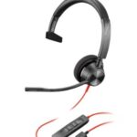 HP Poly Blackwire 3315 - Alambricos, USB-A, Monoaural, Certificacion Microsoft Teams