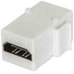 771351 Cople HDMI, Tipo Keystone, HDMI Hembra A HDMI Hembra, Blanco, Compatible Con Páneles De Parcheo, Tapas Y Cajas De Pared