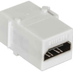 771351 Cople HDMI, Tipo Keystone, HDMI Hembra A HDMI Hembra, Blanco, Compatible Con Páneles De Parcheo, Tapas Y Cajas De Pared