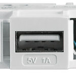 Conector Jack Keystone C/1 Puerto De Carga USB-A Intellinet 772167 Blanco