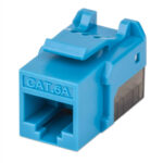 CONECTOR JACK KEYSTONE CAT6A INTELLINET 772334 COLOR AZUL/NEGRO