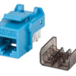 Conector Jack Keystone Cat6A Intellinet 772334 Color Azul/Negro