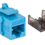 Conector Jack Keystone Cat6A Intellinet 772334 Color Azul/Negro