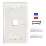 Tapa De Pared Faceplate Placa 1 Puerto Perforacion Para Etiqueta