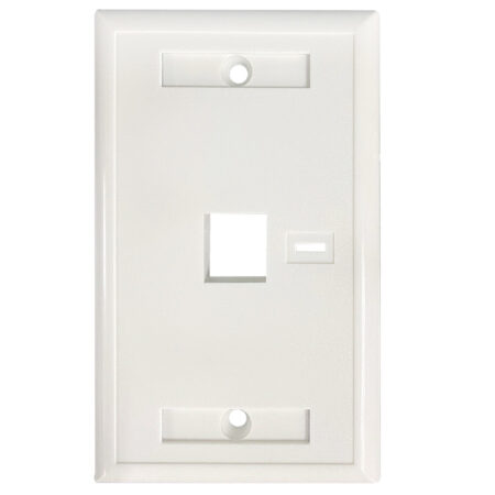 Tapa De Pared Faceplate Placa 1 Puerto Perforacion Para Etiqueta