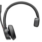 Diadema Audifono C/Microfono Alambrico Poly Voyager 4310 Con Base/Binaural/Bluetooth/Color Negro, 77Y92Aa