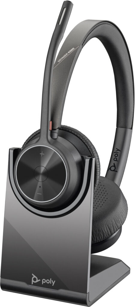HP Poly Poly Voyager 4320 Certificados Para Microsoft Teams, Auriculares USB-A + Dongle Bt700