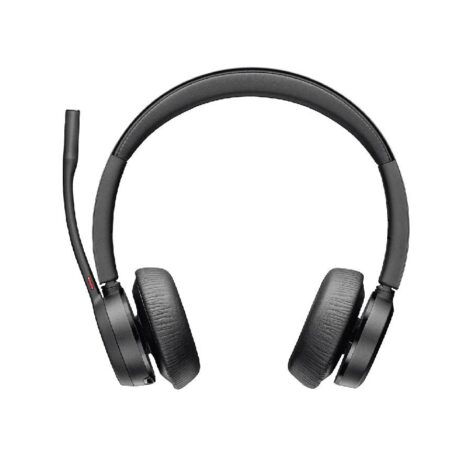 Diadema Audifonos C/Microfono Binaural Inalambricos Poly Voyager 4320/Bluetooth/USB-A /Adaptador Bt700/Soporte De Carga/Color Negro/Certificacion Microsoft Teams/77Z00Aa