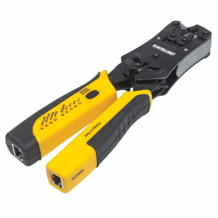 Pinza Crimpeadora Para Plugs RJ11/Rj12/RJ45 Con Probador Cables