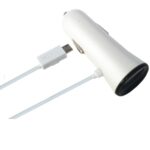 Cargador USB Para Auto Brobotix 789536Dn - Blanco Con Negro, Auto, USB, 5 V, 2 Puertos USB